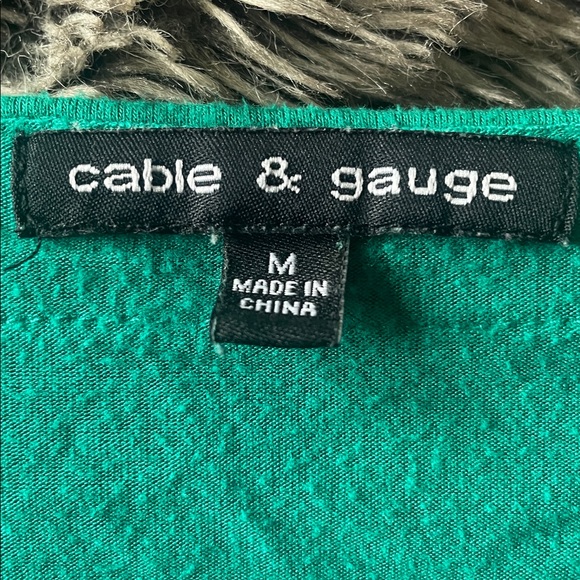 Cable & Gauge Emerald Lace-Up Tunic FINAL PRICE! - Picture 3 of 3